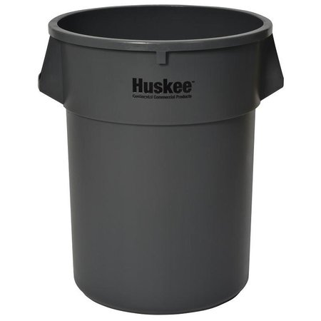 CONTINENTAL COMMERCIAL PRODUCTS Trash Receptacle, 44 gal Capacity, Plastic, Gray 4444GY